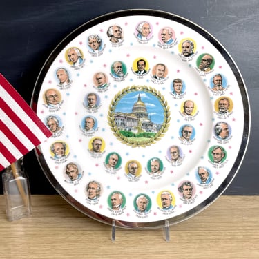 Presidents of the United States through Nixon - 1970s decorative wall plate 