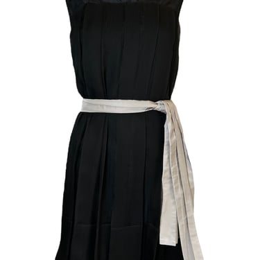 Chloé Silk Chiffon Cocktail Pleated Dress with Sash, New/old