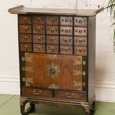 19th Century Antique Asian Medicine Cabinet