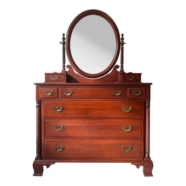 Willets Wildwood Cherry Chest of Drawers With Mirror 