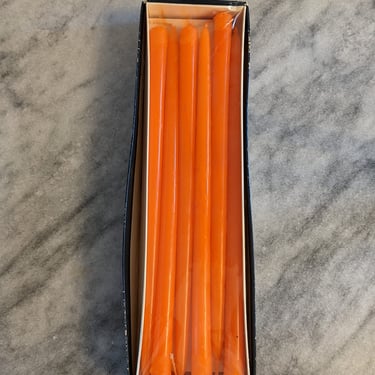 Unopened Vintage Orange Candlesticks 