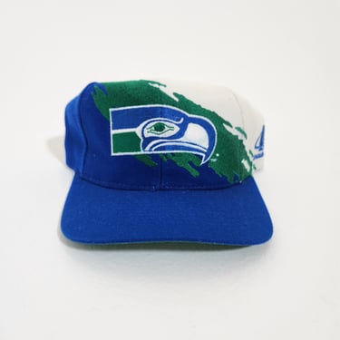 Vintage 1990s NFL Seattle Seahawks Splash Logo Athletics Snapback Hat