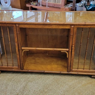 American of Martinsville Faux Bamboo Credenza / Console Cabinet / Server 