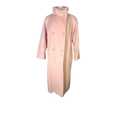 Vintage JG Hook Baby Light Pink Mohair Wool Coat Overcoat 1950s 60s Retro Pin Up Xlarge Oversized 