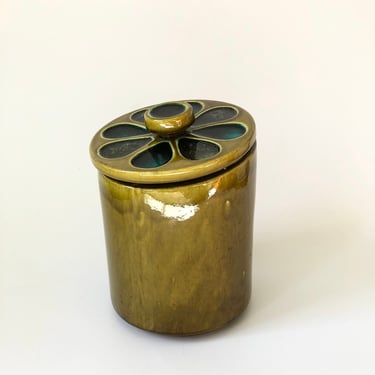 Mid Century Pottery Kitchen Canister 