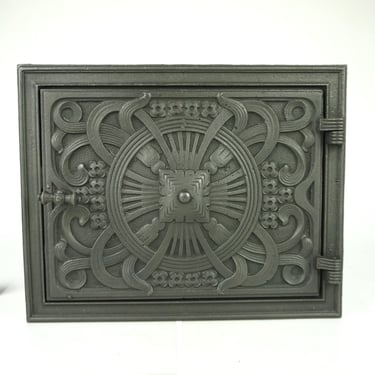 Cast iron oven door, antique Iron Door, rusty stove part,Iron Stove Door,  Antique Furnace,Cast Iron Salvage Front Panel, vintage metal door 