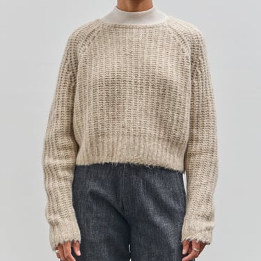 7115 by Szeki Chunky Cropped Sweater, Light Taupe