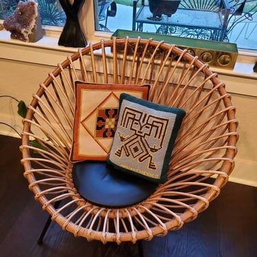 Mid Century Chair, Bamboo Chair, Scoop Chair, Retro Chair, Boho Chair 