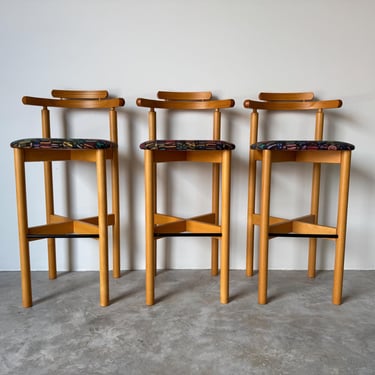 Mid-Century Scandinavian Modern Bar Stools by Gangso Mobler – Set of 3 