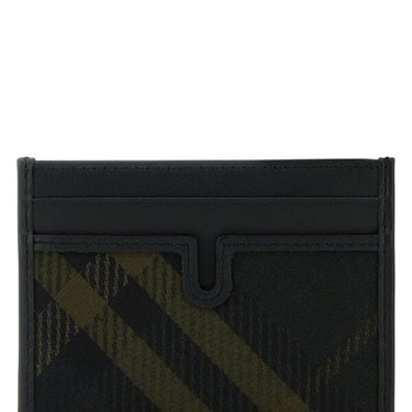 Burberry Men Embroidered Canvas Card Holder