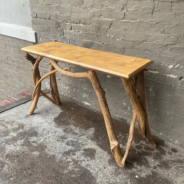 Handmade Adirondack Style Console