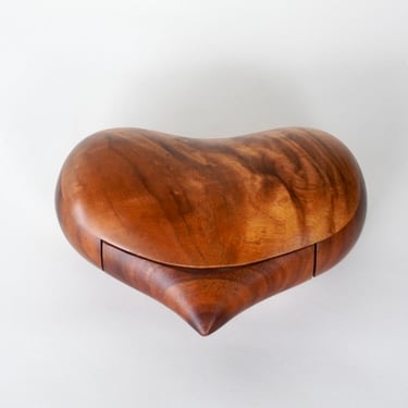 Dean Santner Wood Heart Jewelry / Trinket Box 