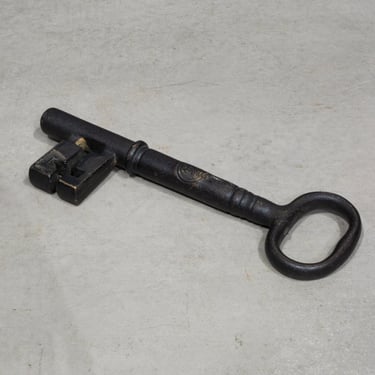 Vintage Brass and Wrought Iron Skeleton Key