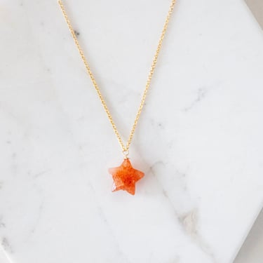Sunstone Star Necklace