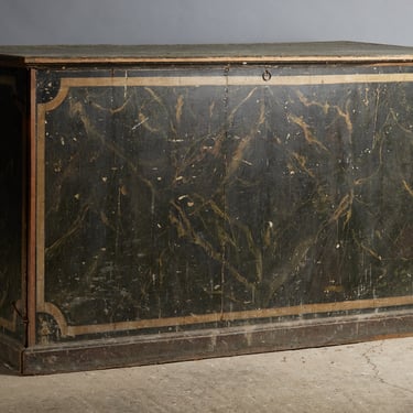 18th Century Italian Marbleized Hall Chest