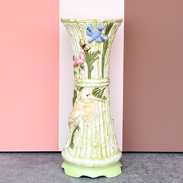 Pretty Spring Faux Bamboo Ceramic Pedestal