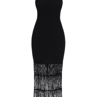 Khaite "Ribbed Knit Dress With Fringe Details" Women
