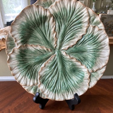 Fritz and Floyd Majolica Cabbage Plate 