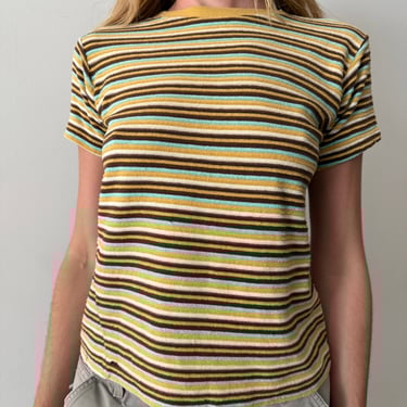60s Yellow Striped Terry Tee