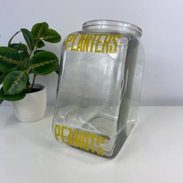 Vintage Streamline Mr. Peanuts Planters Glass jar country store container display, Old Collectible glass jar, Planters Peanuts Store Display 