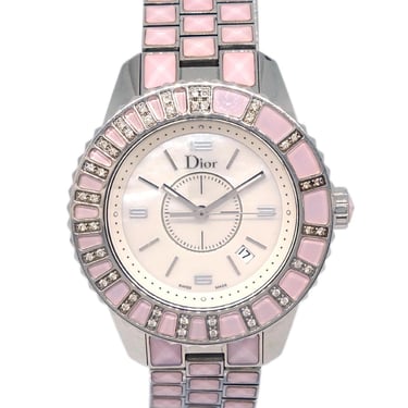 Christian Dior CD113110 Crystal Quartz Watch SS Diamond