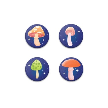 Space Mushroom Magnet Set