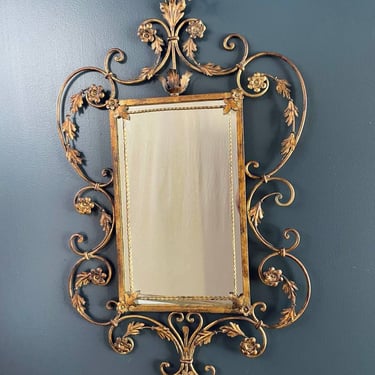 Antique Italian Gilt-Iron Rococo Style Mirror, c.1940’s 