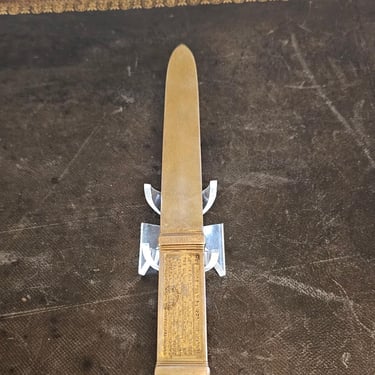 Antique TIFFANY & CO Waldorf Astoria USS Maine Bronze Letter Opener 