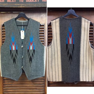 Vintage 1950’s Chimayo Southwest Vest, 50’s Vest, 50’s Southwest Top, Southwest Style, 50’s Top, Vintage Clothing 