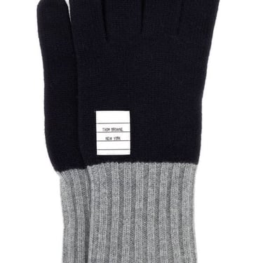 Thom Browne Man Two-Tone Wool Gloves