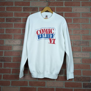 Vintage 90s Double Sided Comic Relief VI ORIGINAL Comedian Crewneck Sweatshirt - Extra Large 