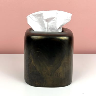 Deep Bronze Ceramic Tissue Box Cover 