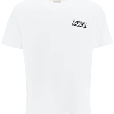 Alexander Mcqueen Logo Embroidered T-Shirt Men
