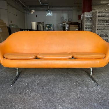 CUSTOMIZABLE Vintage Space Age Overman Pod Sofa - Mid Century Post Modern Furniture Vinyl Three Seat Couch 