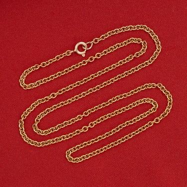 Matte Gold Cable Chain, 20.5"