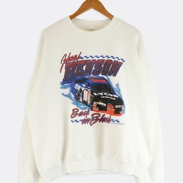 Vintage Nascar Johnny Benson Back In Black Lycos Car Graphic Sweatshirt Sz 2XL