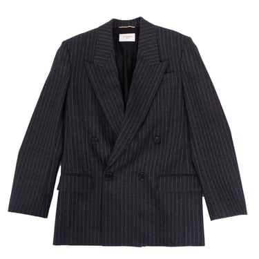2024 Saint Laurent Wool Pinstriped Blazer*