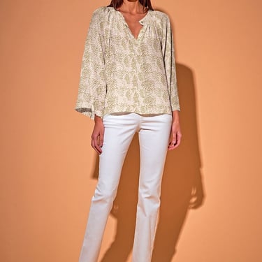Flare Sleeve Classic Blouse | Blush Spots