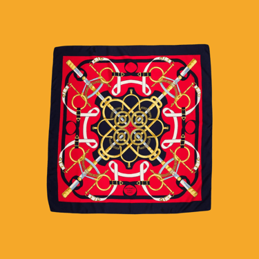 HERMÈS Eperon D'Or Silk Scarf