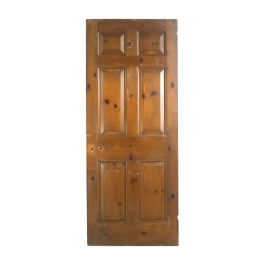 Vintage 6 Pane Pine Wood Passage Door 79 x 31.25