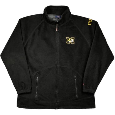 Vintage 90s Pro Player University of Missouri Tigers Full Zip Embroidered Fleece Jacket Size Large/XL 