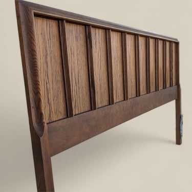 Mid Century Oak Wood Headboard – Vintage Style Panel Design for Queen and King Beds, Retro, mcm 