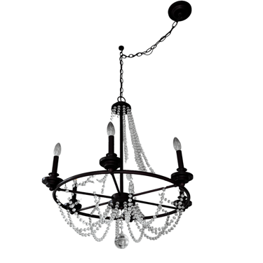 Quoizel Livery 28&quot; 5-Light Chandelier in Western Bronze  CH165-7