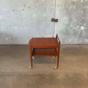 Mid Century Teak Tea Cart By Erik Gustafssons