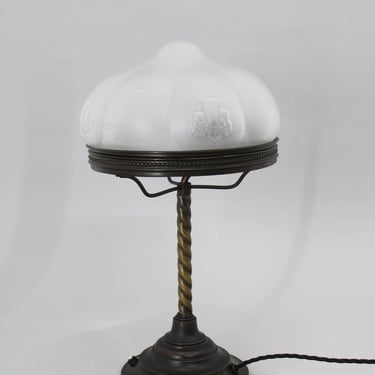 Art Nouveau Table Lamp with Floral Motive, 1920s 