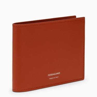 Ferragamo Terracotta-Coloured Leather Wallet With Logo Men