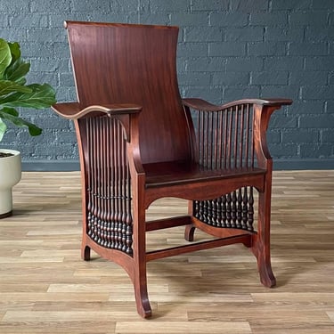 American Empire Style Bentwood & Spindle Armchair, c.1940’s 