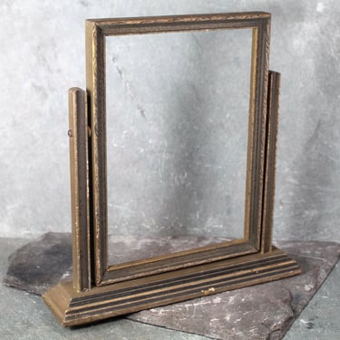 Antique Tabletop Wooden Swivel Frame | Antique Frame for Portrait or Mirror | Antique Tabletop Frame for 5