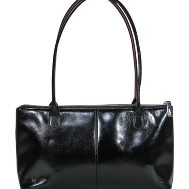 Hobo International - Black Shiny Leather Square Shoulder Bag
