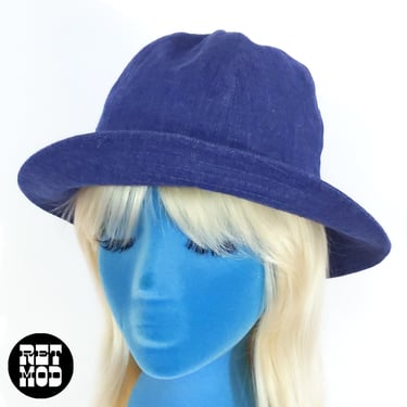 DEADSTOCK Vintage 70s Blue Chambray Bucket Hat 